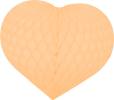 Heart Decoration 18 Inch Peach (12 pcs)